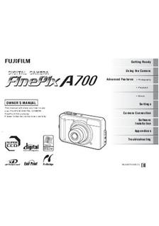 Fujifilm FinePix A700 manual. Camera Instructions.